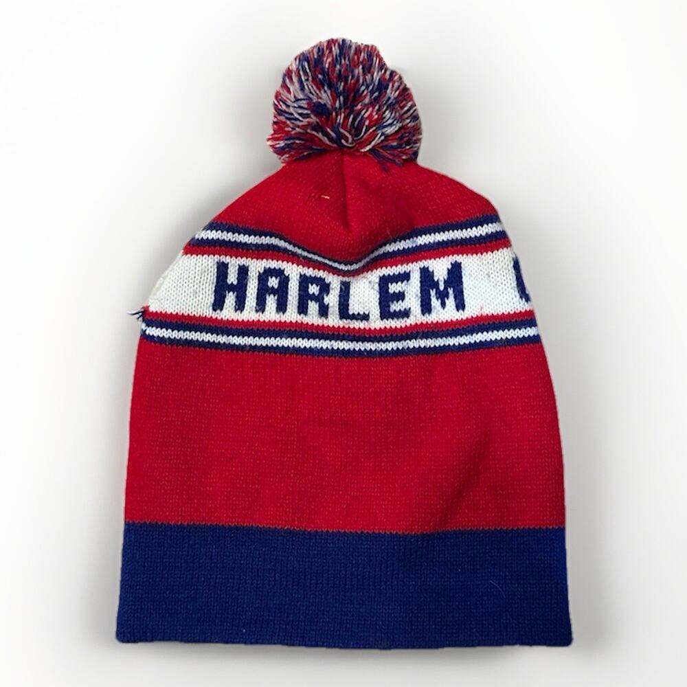 Harlem Globetrotters Vintage Knit Beanie Pom Hat Red Blue CapAmerica USA